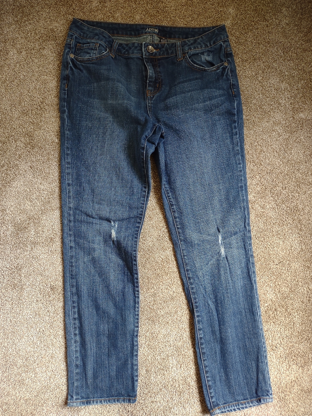 Apt. 9 Women's Blue Straight-Leg Jeans